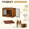 ODM & OEM Heavy-Duty Dog Kennel Furniture Vintage Style Crate with Thick Cushion & Double Doors for Small to Large Dogs