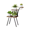 Customized 3-Tier Black Folding Waterproof Indoor Plant Stand Modern Style Display Rack for Living Room Decor Plant Shelf