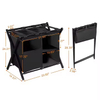 Custom Pack 2 Steel Folding Luggage Rack 3-Layered Double Tiers Storage Shelf Modern Standing Type Suitcase Stand