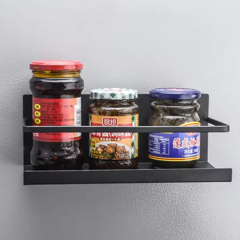 Factory Wholesale Carbon Steel Magnetic Non-Perforated Wall Mounted Kitchen Bathroom Storage Rack for Bag Toilet Roll Paper