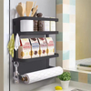 Magnetic Spice Rack for Refrigerator Magnetic Paper Towel Holder for Fridge Magnetic Shelf Fridge Magnet Organizer Spice Rack