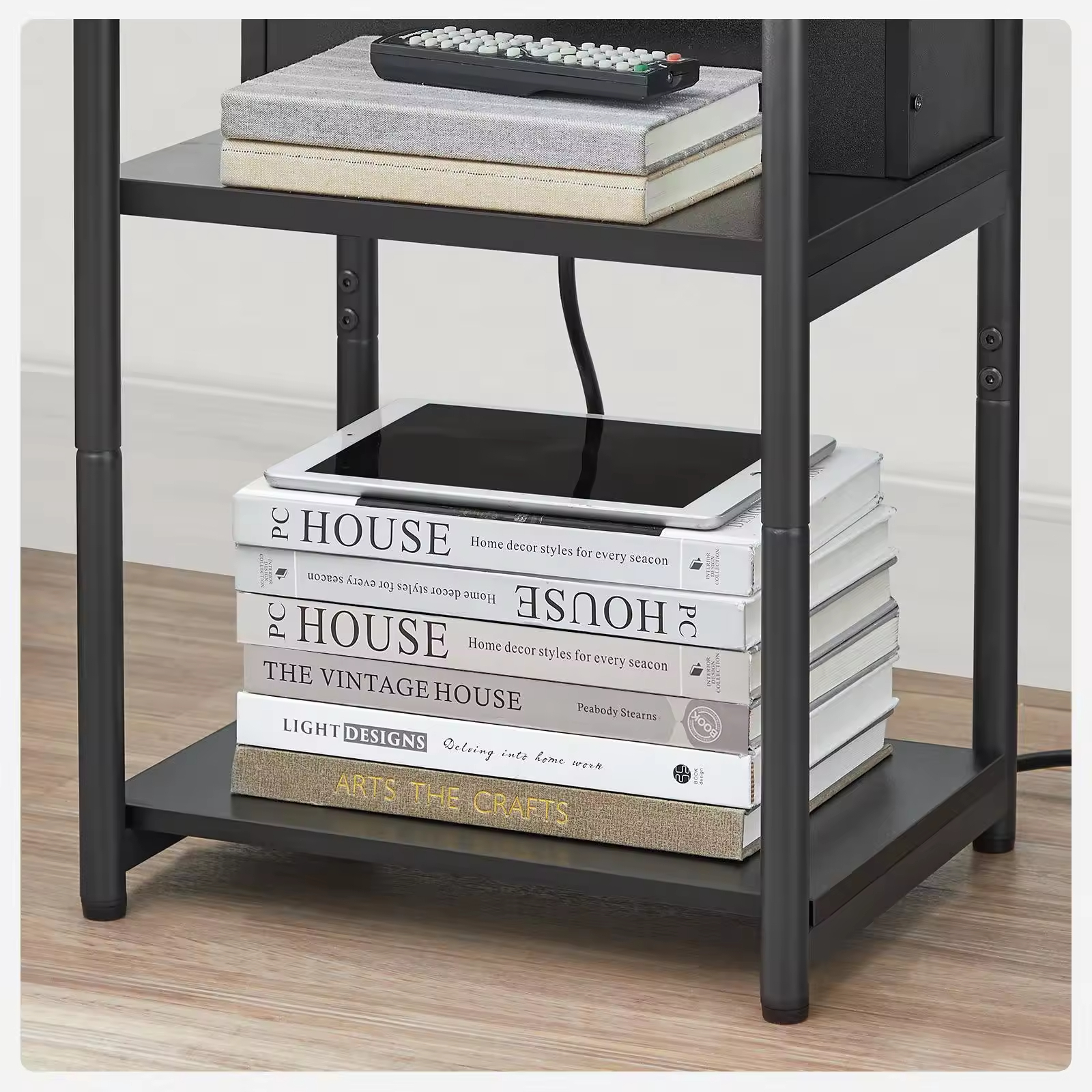 ODM OEM 2-Shelf Charging Station Side Table Nightstand Customizable Console Tables