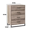OEM&ODM Modern Rattan Dresser 4-Drawer Wood Metal Frame Chest with Spacious Storage for Bedroom