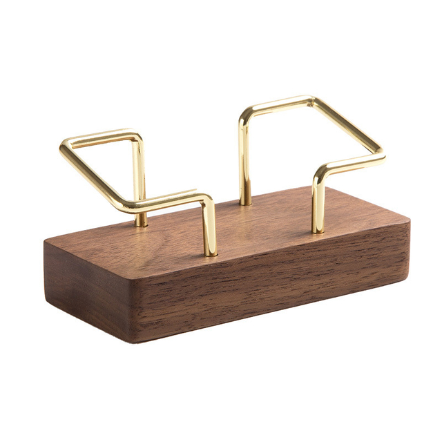 Solid wood business card box