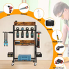 Factory OEM/ OBM Portable Rustic Rolling Tool Organizers Built-in Outlets USB Storage Rack Charging Station Garage Organizers