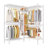 Heavy Duty Clothing Rack Adjustable Wire Shelves Sturdy Metal Wardrobe Closet for Bathroom Home Warehouse Space Saving Modern