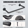 Wholesale Factory Customized Black Iron Rod Heavy Wall Mounted Industrial Pipe Hanger 2 Sets Detachable Strong Bathroom