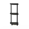 Factory Custom Carbon Steel Three-Layer Spine Display Shelf Space-Saving Book Storage Rack Living Room Corner Bookcase