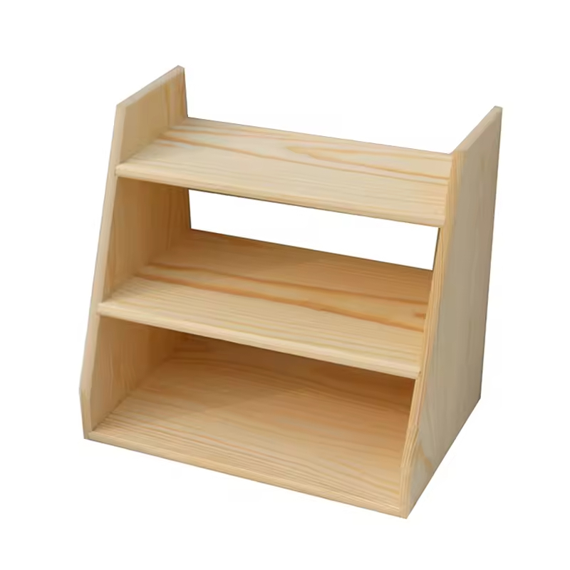 Storage Rack Bookshelf Vintage Shelves Small Wooden Bookcase Indoor Plant Stands Desk Organizer
