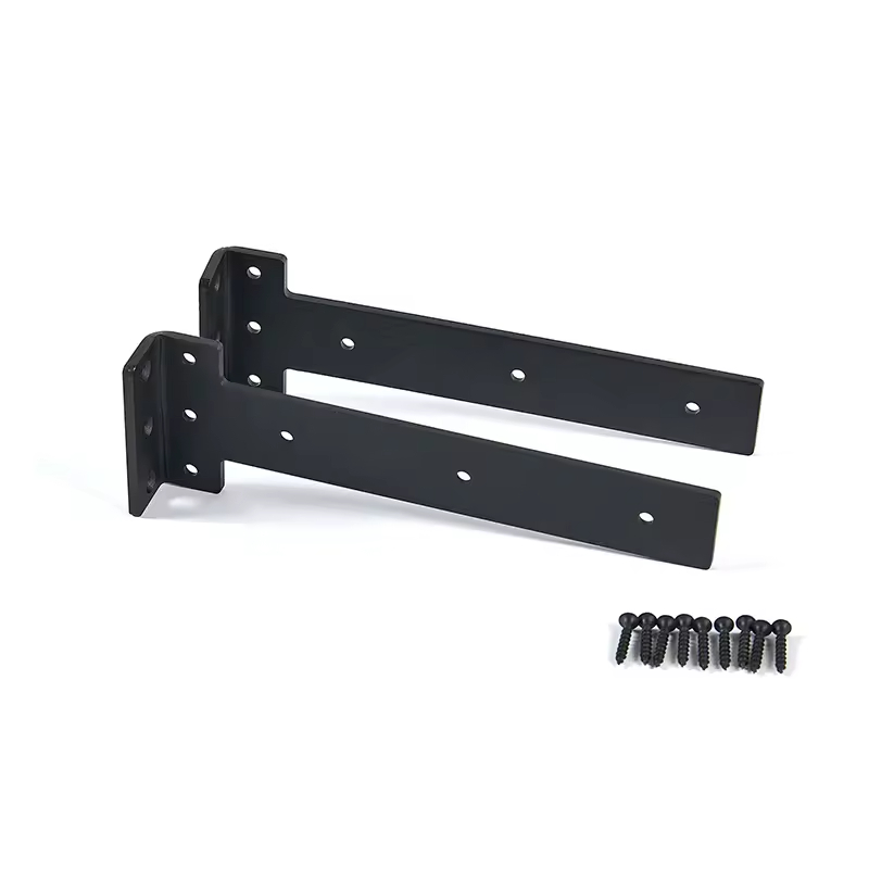 Modern Wooden Rectangle Shelves 15cm Depth with Metal Wall Brackets Functional Stylish Home Organization Solution 