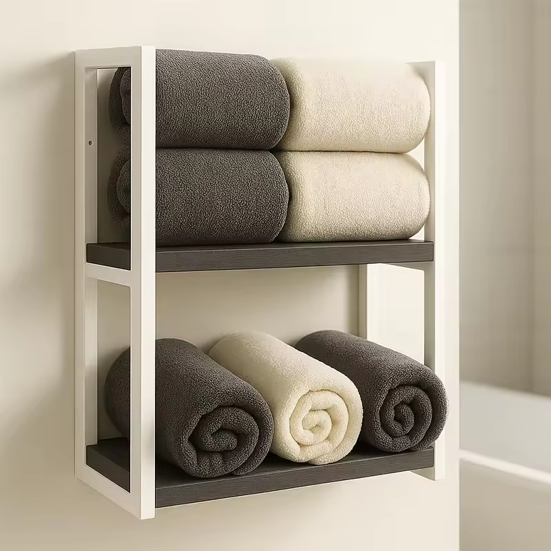 Wood Modern Bathroom Vanity Makeup Accessories Organizer with Skincare and Lipstick Storage for Countertop