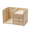 Wooden Multi-layer Storage Box Desktop Storage Box with Drawer Multi-purpose Sundries Organizer Office Desk