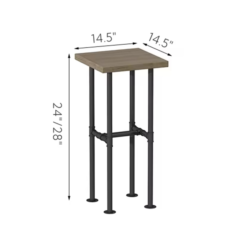 Hot-selling Multi-Functional Antique Color Industrial Pipe Bar Stools Factory Customizable Steel Wood Storage Holders & Racks