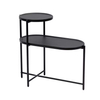 Modern 2-Tier MDF End Table 27.5-Inch Black Nightstands with Metal Frame for Farmhouse for Living Room Bedroom Factory ODM/OEM