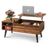 OEM&ODM Wood Lift Top Coffee Table with Hidden Compartment and Adjustable Storage Shelf Lift Tabletop Dining Table