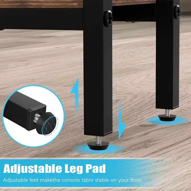 OEM&ODM Wholesales Industrial 39.4" Console Table 2-Tier with Storage Shelves for Hallway Narrow Sofa Console Table