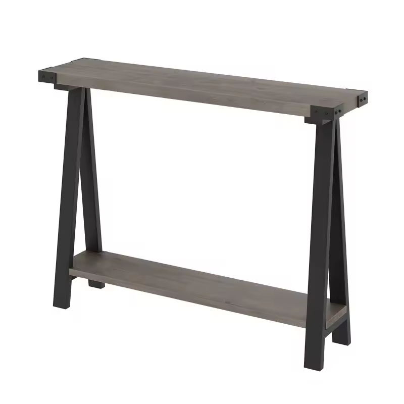 Factory Customizable 43.3" Farmhouse Wood & Metal Console Table with Storage for Entryway Narrow Sofa Living Room Bedroom