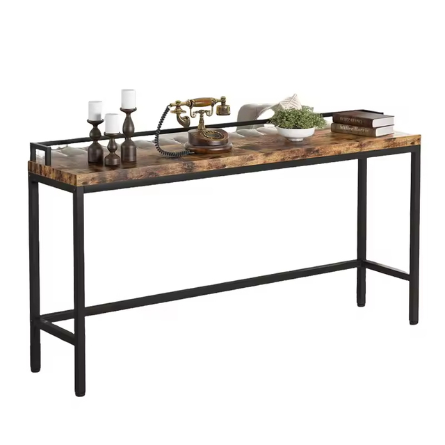 Custom Creative Rustic Iron Wood Console Table Farmhouse Dining Apartment Home Furniture Hotel Living Room Entryway Hallway