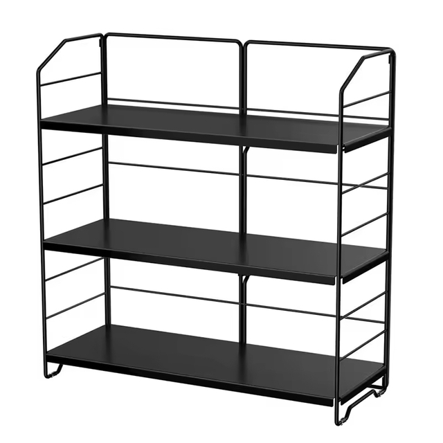 Manufacturer Custom Freestanding Stainless Steel Spice Rack with Adjustable Racks 3-Tier Spacious Kitchen Spice Rack