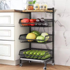 12.7 Inch Heavy Duty Carbon Steel Metal Shelving Unit, Space Saving Storage Rack for Kitchen Bathroom Pantry Home Organization