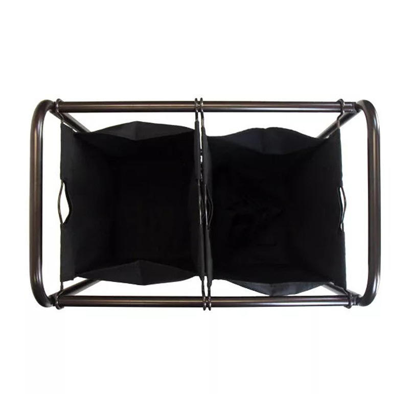 ODM OEM Household Rolling Laundry Hamper 2-Bag Storage Box for Bathroom or Living Room Customizable with Wheels