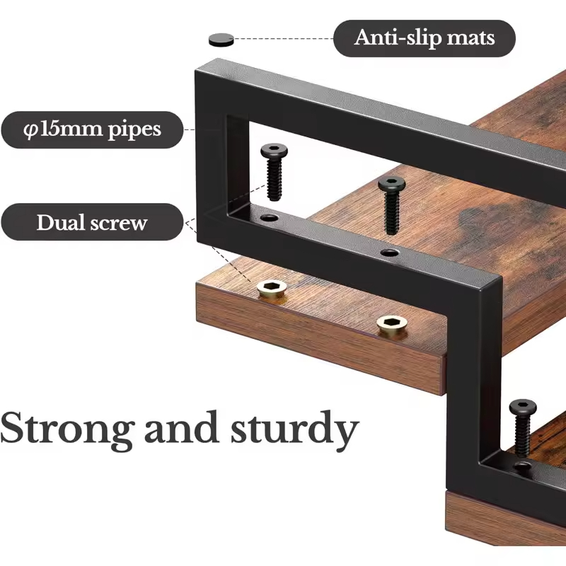 Manufacturer Custom 2-Tier Baker's Rack Spacious Kitchen Utility Spice Rack Organizer for Counter - Top Tiered Display Stand