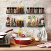 Factory Custom Kitchen Storage Rack Wall Mounted Spice Jar & Rack Set 4-Layers Kitchen Stainless Steel Seasoning Rack