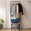 Custom Wheeled Heavy Duty Clothes Rack with One Wire Storage Basket Rolling Garment Racks Clothes Holder