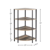 Factory Custom 4-Tier Corner Open Shelf,Bookcase Freestanding Shelving Unit Plant Stand Small Bookshelf