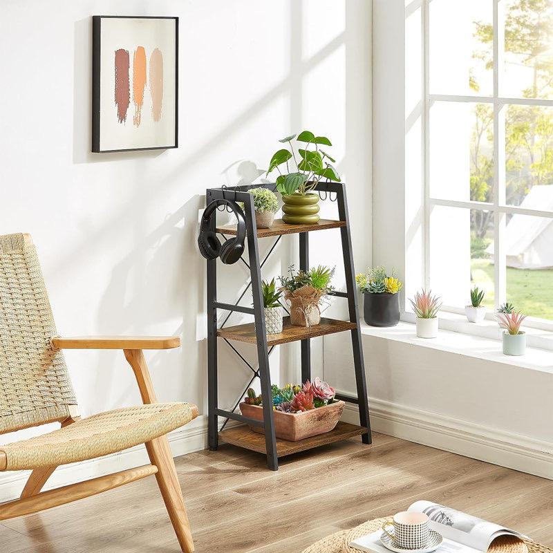 ODM OEM Bathroom Balcony Bedroom Living Room Side Table 31.57'' H X 16.53'' W X 11.8'' D Storage Shelf Ladder Bookshelf