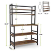 OEM ODM 5-Tier Modern Wood Metal Bookcase Spice Rack Organizer Bathroom Cabinet Microwave Storage Kitchen Racks Shelving