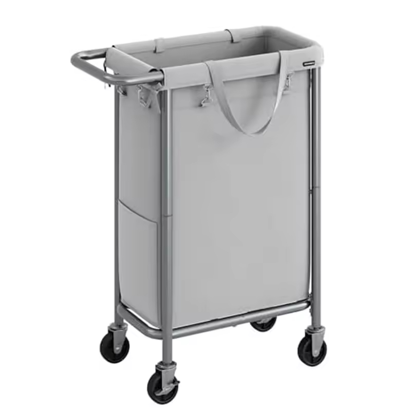 Collapsible Rolling Laundry Basket with Removable Wash Bag Kitchen Household Goods for Food and Tableware Wheels Included