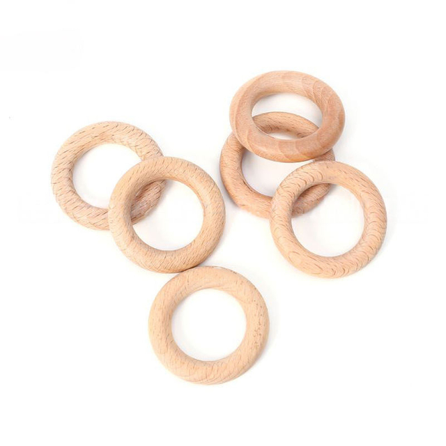 New Arrival Durable Modern Wood Baby Toys Support Custom Beech Wood Teether Newborn Baby Teething Toy Rectangle Teether