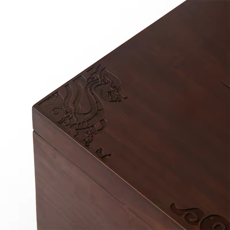 Large Wooden Decorative Box Accessory Jewelry Organizer Hinged Lid Storage Box Durable Space-Saving Modern Rectangle Home Office