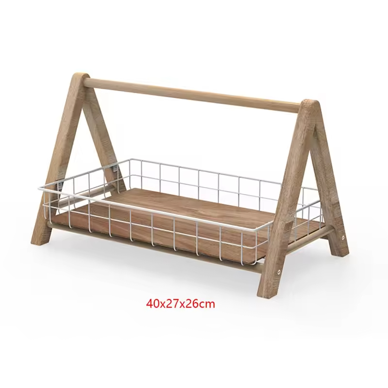 Natural Handmade Wood Durable Space-Saving Modern Home Decor Meal Containers Bread Rack Rectangle Shape Customizable Color