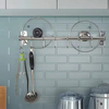 OEM&ODM Pot Rack and Pans Hanging Rack Rail with 8 Hooks Pot Hangers for Kitchen Wall Mounted Pot Racks