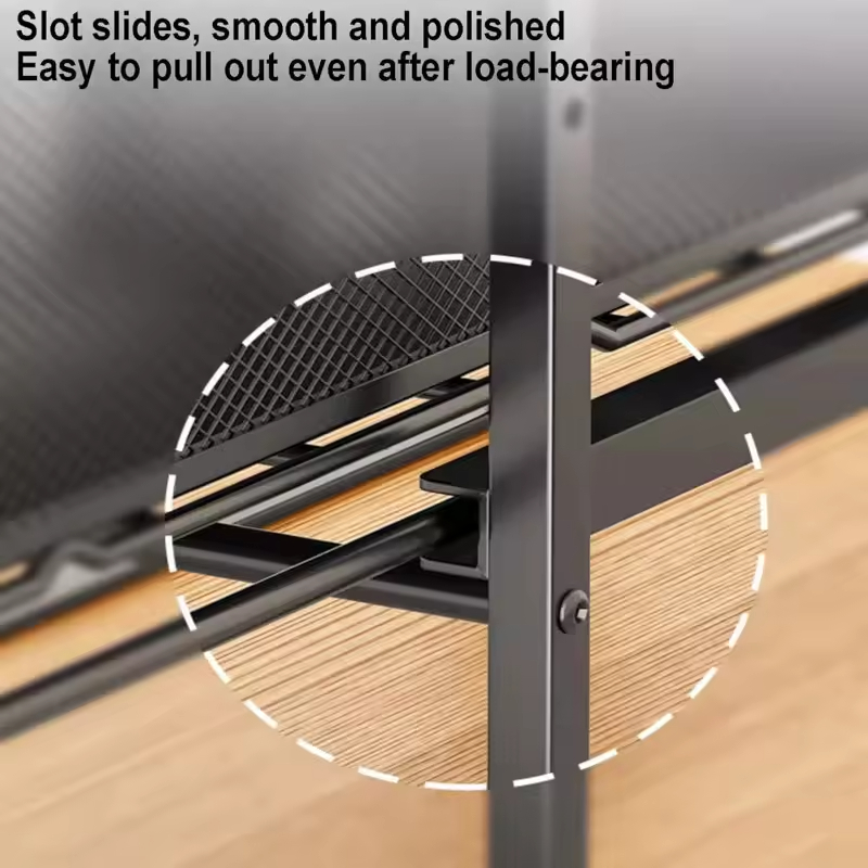 OEM&ODM Double Tier Metal Standing Type Under Cabinet Storage Organizer with Sliding Drawer for Kitchen Toiletries/Spice