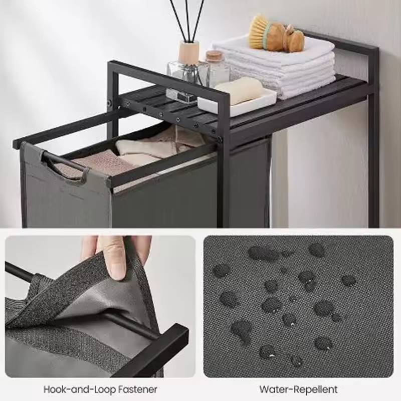 OEM ODM Household Laundry Storage Basket with a Pull-Out and Removable Bag Laundry Basket Laundry Hamper