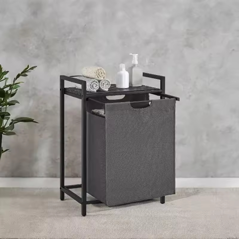 Customizable Pull-Out & Removable Bag Laundry Bin Factory Household Storage Baskets for Bathroom & Living Room