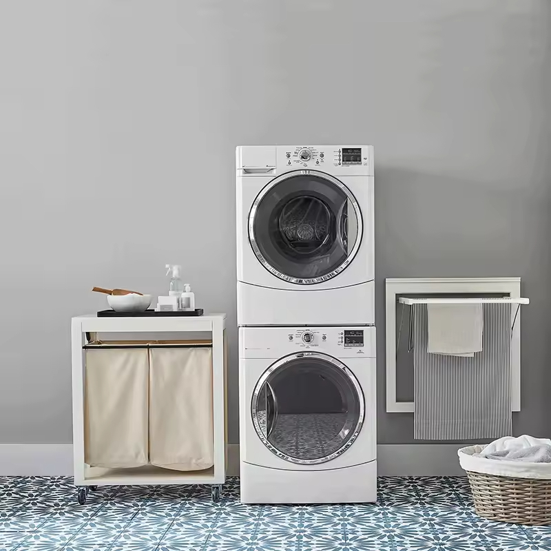 ODM OEM Canvas Laundry Basket with Wheels Laundry Hamper Cart Laundry Basket