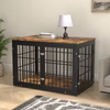ODM&OEM Heavy Duty Vintage Dog Crate Wooden Kennel End Table Sustainable Storage Racks Indoor