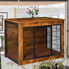ODM & OEM Heavy-Duty Dog Kennel Furniture Vintage Style Crate with Thick Cushion & Double Doors for Small to Large Dogs