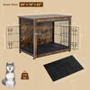 Factory Custom Modern Multifunctional Standing Type Dog Crate Furniture Pad Bed Double Doors Dog Kennel End Table Indoor