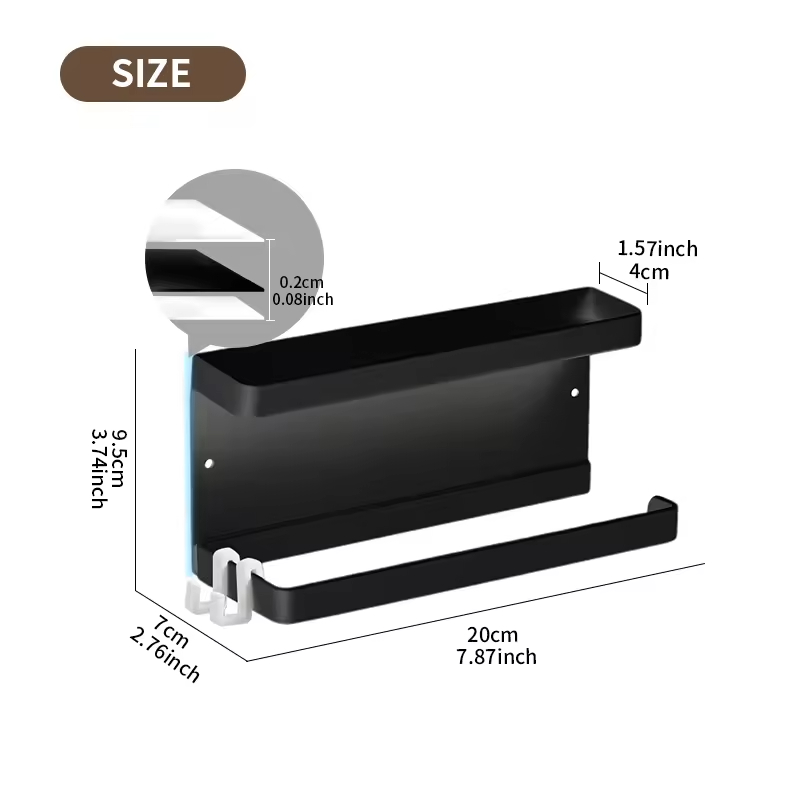 Custom Logo Magnetic Minimalist Single Tier Metal Carbon Steel Refrigerator Shelf Storage Kitchen Counter Organizer Spice Rack