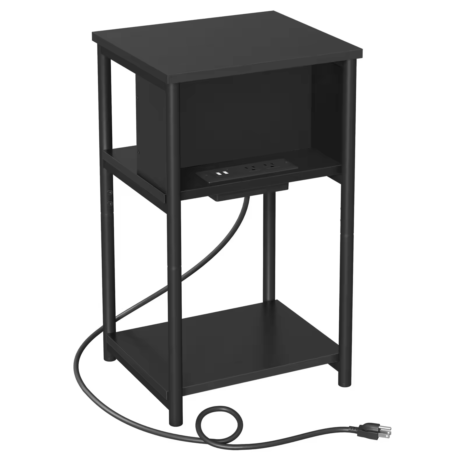 ODM OEM 2-Shelf Charging Station Side Table Nightstand Customizable Console Tables