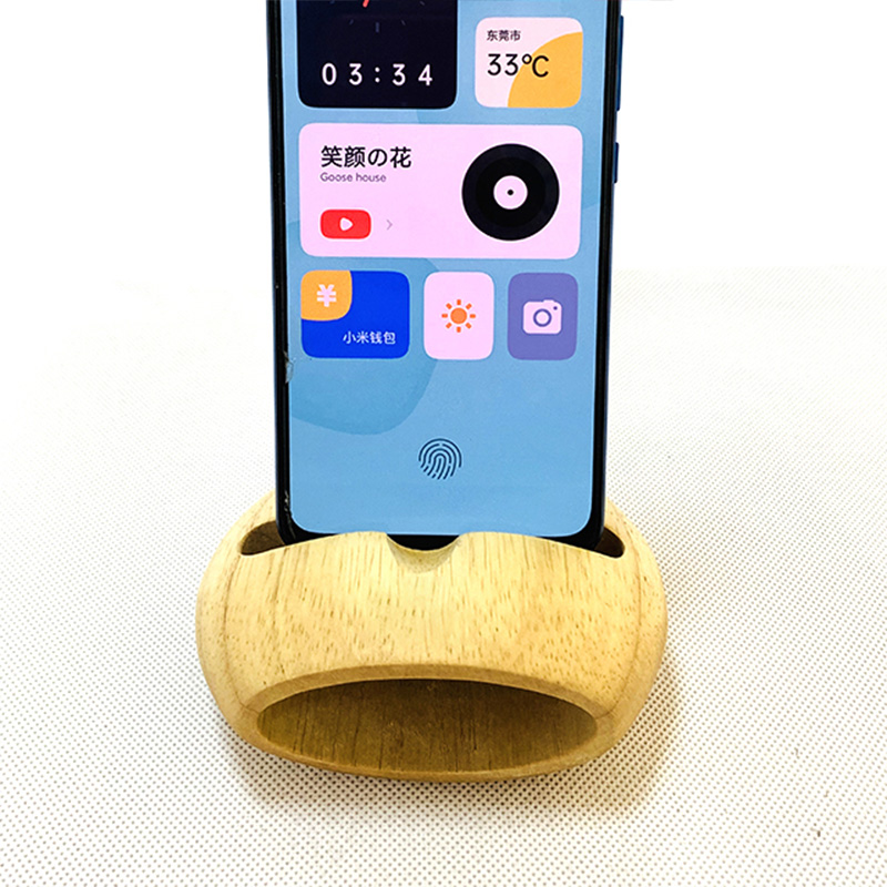 Circular mobile phone amplification stand