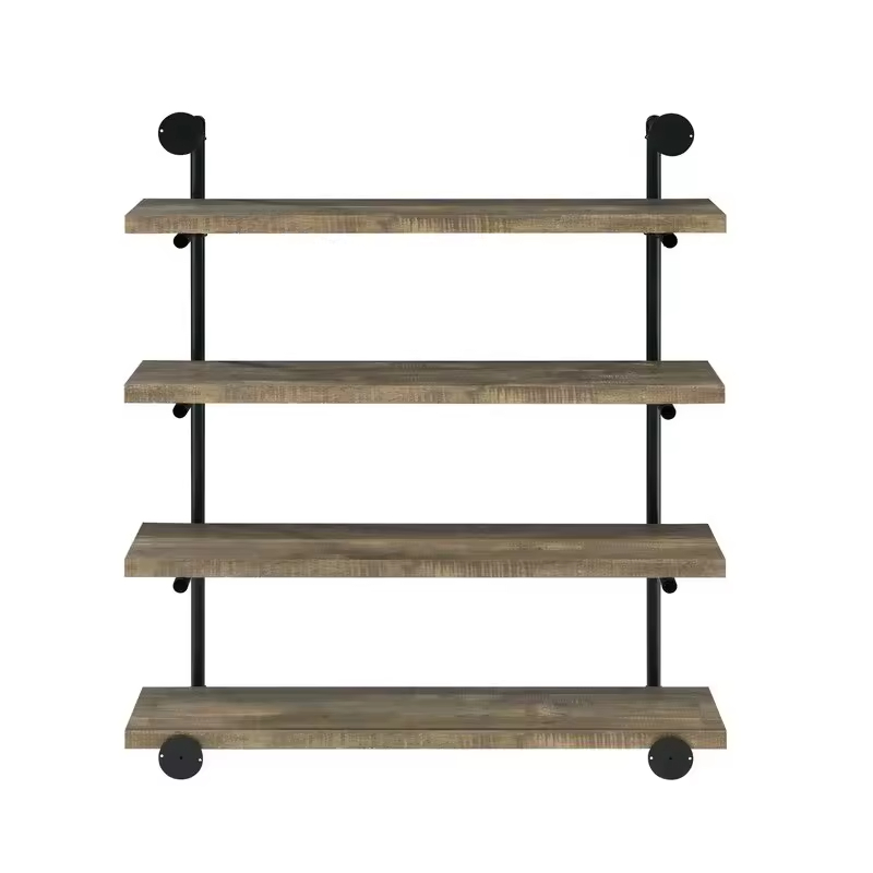 ODM OEM Wall Mounted Open Frame Living Room Bed Room Office Bookroom Kitchen Wall Display Shelves 4 Piece Bracket Shelf