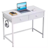Wholesale 36 Inch Small Computer Desk 2 Drawers High Quality Living Room Furniture Metal and Wood Strong Load-bearing CapacityWholesale 36 Inch Small Computer Desk 2 Drawers High Quality Living Room F