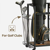Factory Custom Rolling Club Shelves Organizer Golf Storage Stand Rack Wheels Carbon Steel Detachable Design for Golf Equipment