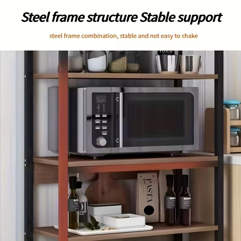 OEM/ODM Large Capacity 4-Tier Metal Kitchen Storage Rack with 4 Open Baskets Kitchen Storage Shelf Cart From Factory